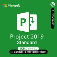 Microsoft Project 2019 Standard - Vinculable a correo electronico - Permanente - Licencia Digital
