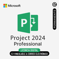 Microsoft Project 2024 Professional - Vinculable a correo electronico - Permanente - Licencia Digital
