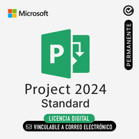 Microsoft Project 2024 Standard - Vinculable a correo electronico - Permanente - Licencia Digital