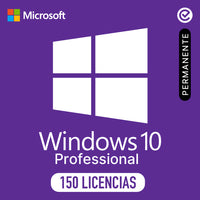 Microsoft Windows 10 Professional - 150 licencias - Permanente