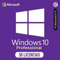 Microsoft Windows 10 Professional - 50 licencias - Permanente