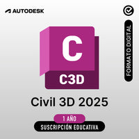 Autodesk  Civil 3D 2025 - 1 año - Suscripción Educativa - Formato Digital