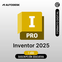 Autodesk  Inventor  2025 - 1 año - Suscripción Educativa - Formato Digital